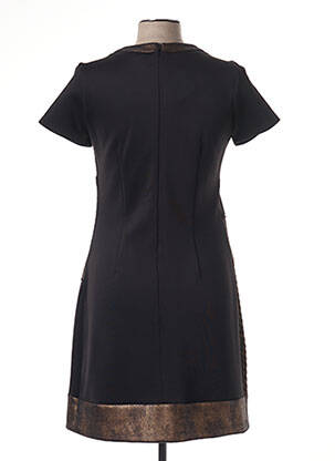 Robe mi-longue manches courtes manches courtes noir MERI & ESCA femme