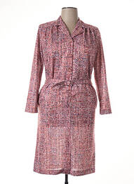 Robe mi-longue manches longues manches longues rose GUY DUBOUIS femme