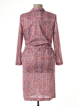 Robe mi-longue manches longues manches longues rose GUY DUBOUIS femme