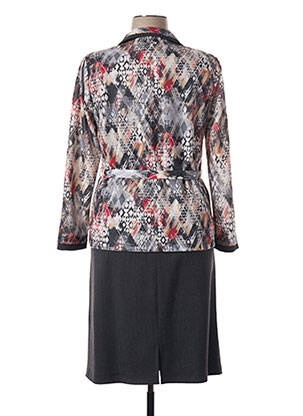 Robe mi-longue manches longues manches longues gris GUY DUBOUIS femme