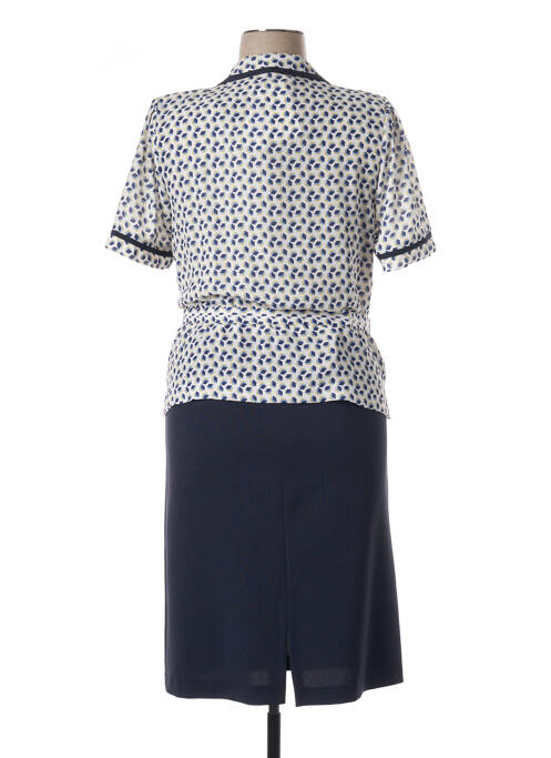 Robe mi-longue bleu GUY DUBOUIS pour femme