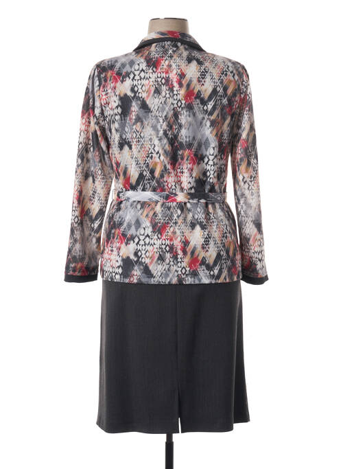 Robe mi-longue gris GUY DUBOUIS pour femme