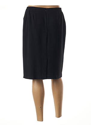 Jupe mi-longue coupe droite noir FRANCE RIVOIRE femme