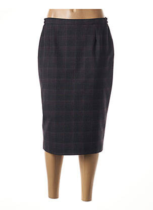 Jupe mi-longue stretch noir FRANCE RIVOIRE femme