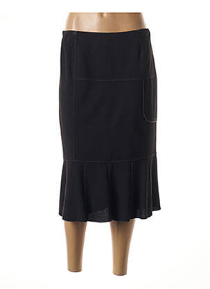 Jupe mi-longue doublure textile noir FRANCE RIVOIRE femme