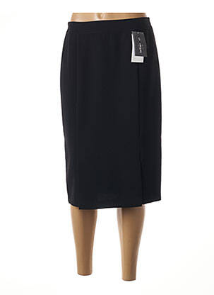 Jupe mi-longue coupe droite noir GUY DUBOUIS femme