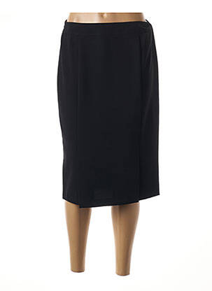Jupe mi-longue coupe droite noir GUY DUBOUIS femme