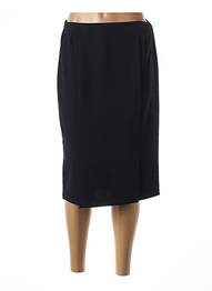 Jupe mi-longue doublure textile noir GUY DUBOUIS femme