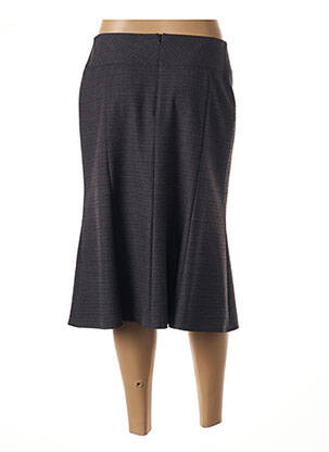 Jupe mi-longue stretch gris GUY DUBOUIS femme