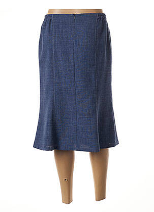 Jupe mi-longue coupe évasée bleu GUY DUBOUIS femme
