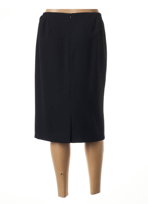 Jupe mi-longue doublure textile noir GUY DUBOUIS femme