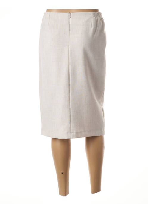Jupe mi-longue beige GUY DUBOUIS pour femme
