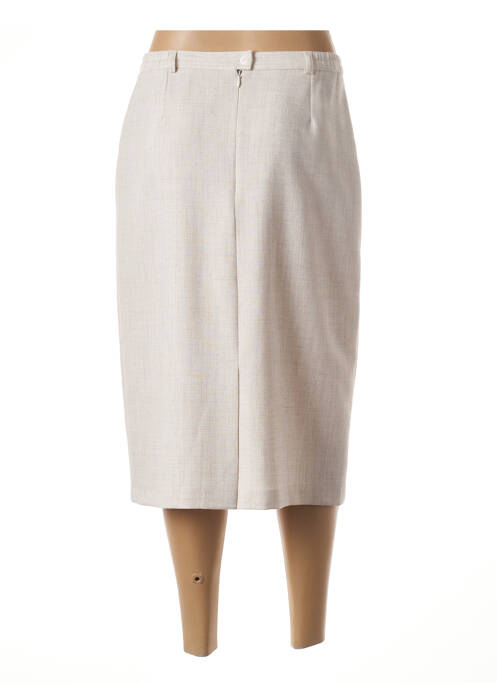 Jupe mi-longue beige GUY DUBOUIS pour femme