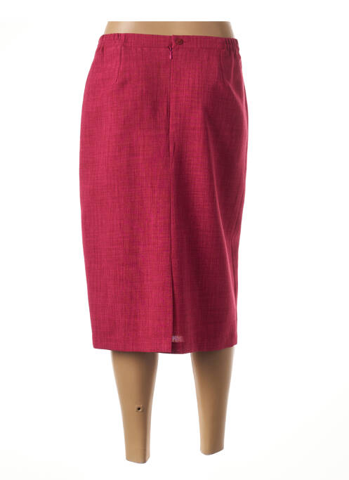 Jupe mi-longue rose FRANCE RIVOIRE pour femme