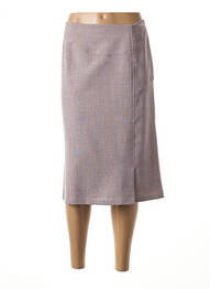 Jupe mi-longue doublure textile gris GUY DUBOUIS femme