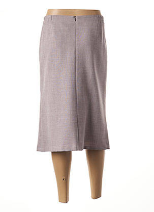 Jupe mi-longue doublure textile gris GUY DUBOUIS femme