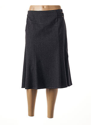 Jupe mi-longue coupe évasée noir GUY DUBOUIS femme