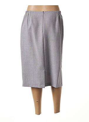 Jupe mi-longue coupe droite gris GUY DUBOUIS femme
