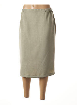 Jupe mi-longue coupe droite vert FRANCE RIVOIRE femme