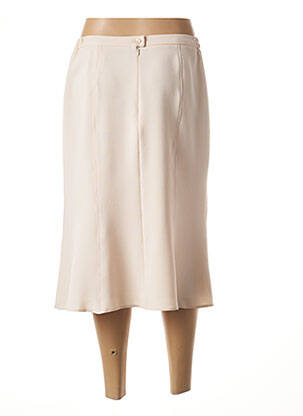 Jupe mi-longue coupe évasée beige FRANCE RIVOIRE femme