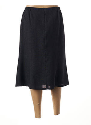 Jupe mi-longue coupe évasée noir GUY DUBOUIS femme