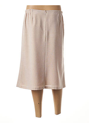 Jupe mi-longue coupe évasée beige GUY DUBOUIS femme