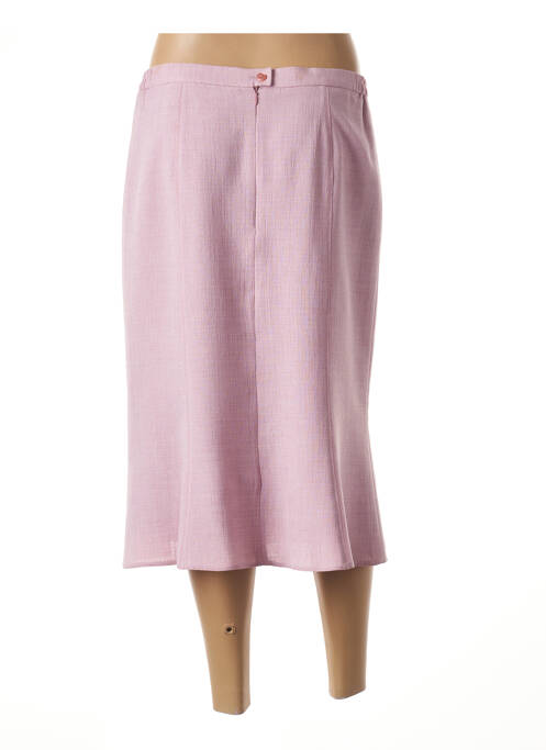 Jupe mi-longue doublure textile rose FRANCE RIVOIRE femme