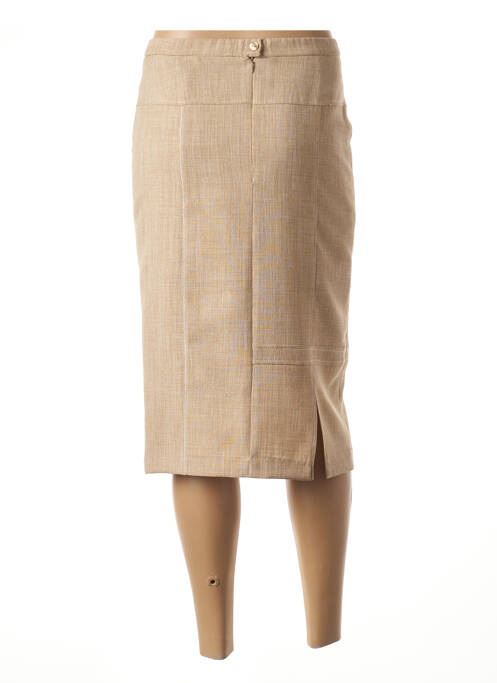Jupe mi-longue beige GUY DUBOUIS pour femme