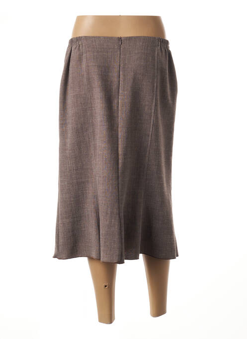 Jupe mi-longue marron FRANCE RIVOIRE pour femme