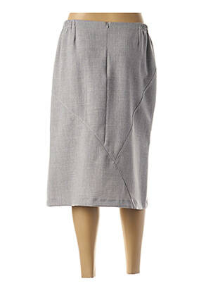 Jupe mi-longue coupe droite gris GUY DUBOUIS femme
