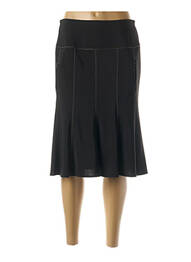 Jupe mi-longue stretch noir IMPULSION femme