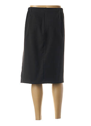 Jupe mi-longue coupe droite noir GUY DUBOUIS femme