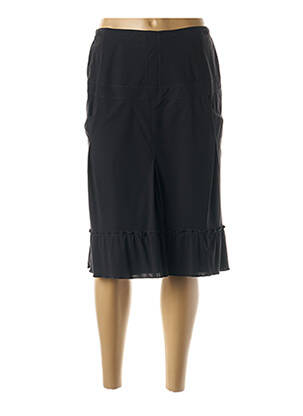 Jupe mi-longue coupe droite noir GUY DUBOUIS femme