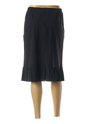 Jupe mi-longue coupe droite noir GUY DUBOUIS femme