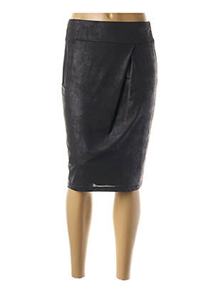 Jupe mi-longue coupe droite noir MERI & ESCA femme