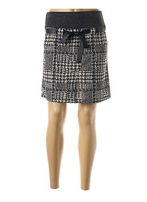 Jupe courte coupe droite gris MERI & ESCA femme