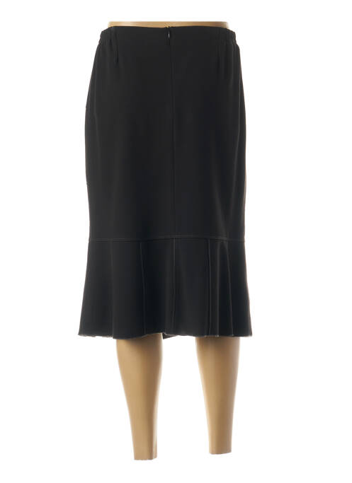 Jupe mi-longue stretch noir GUY DUBOUIS femme