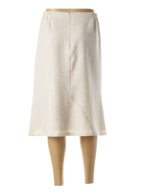 Jupe mi-longue beige GUY DUBOUIS femme