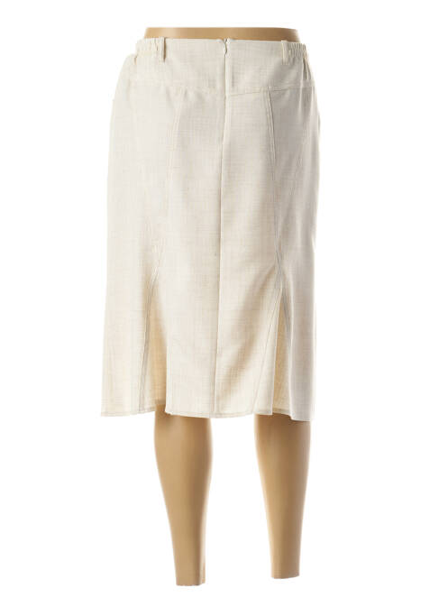 Jupe mi-longue beige GUY DUBOUIS pour femme