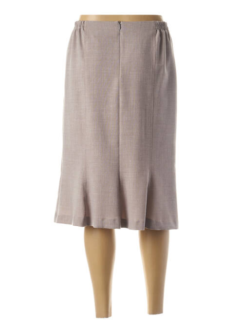 Jupe mi-longue marron FRANCE RIVOIRE pour femme
