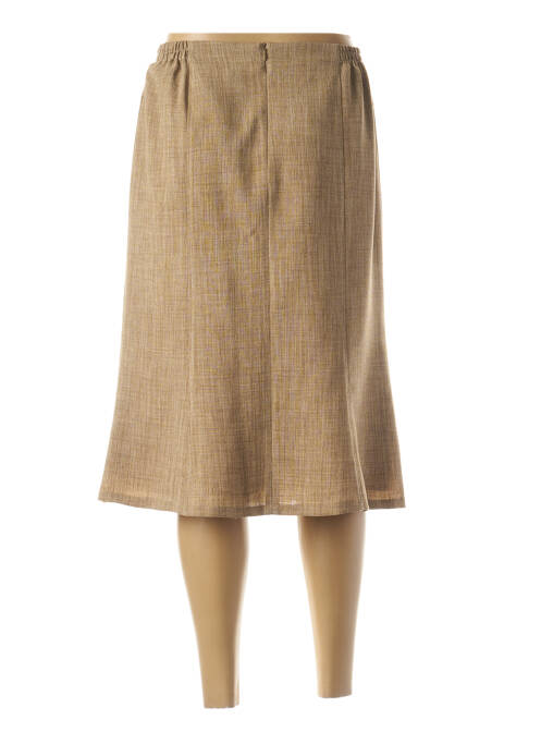 Jupe mi-longue marron GUY DUBOUIS pour femme