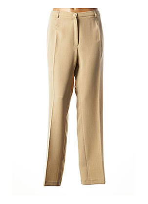 Pantalon droit taille élastique taille normale beige GUY DUBOUIS femme
