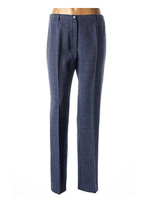 Pantalon droit stretch taille normale bleu FRANCE RIVOIRE femme