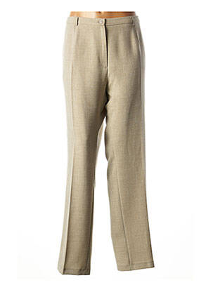 Pantalon droit stretch taille normale vert GUY DUBOUIS femme