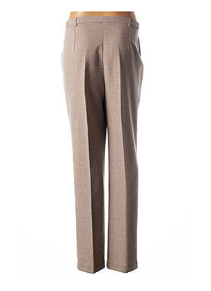 Pantalon droit stretch taille normale marron FRANCE RIVOIRE femme