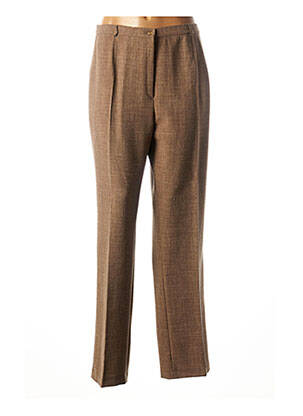 Pantalon droit taille élastique taille normale marron GUY DUBOUIS femme