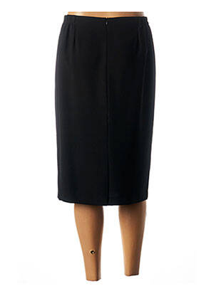 Jupe mi-longue coupe droite noir GUY DUBOUIS femme