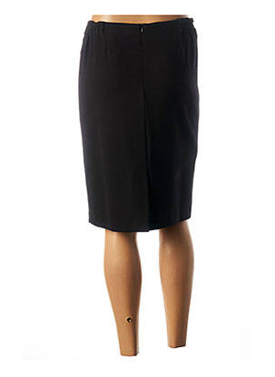Jupe mi-longue coupe droite noir FRANCE RIVOIRE femme