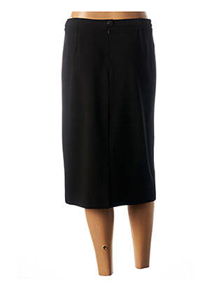 Jupe mi-longue coupe droite noir FRANCE RIVOIRE femme