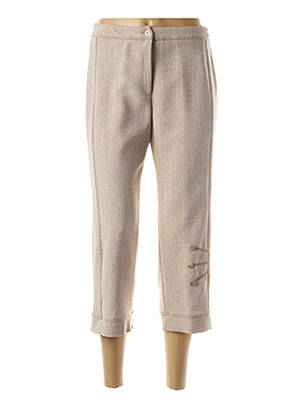 Pantacourt coupe droite beige GUY DUBOUIS femme